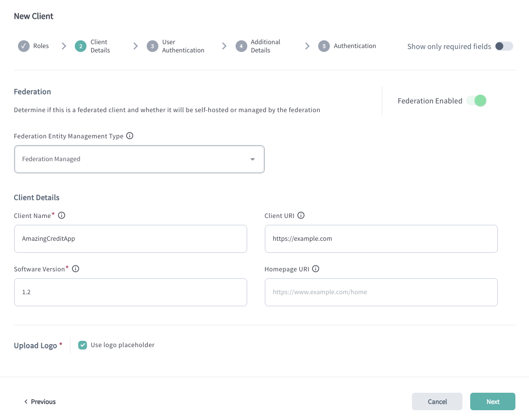 Application Details in OpenID Federation