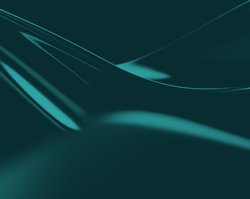 Abstract teal waves